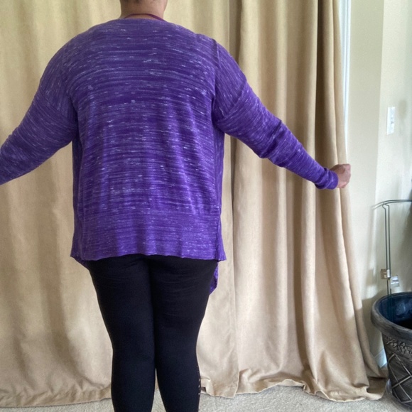 Lane Bryant Hi-Lo Cardigan Sweater, Purple, Size 14/16 - Picture 5 of 12
